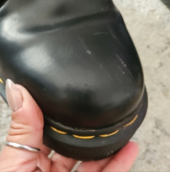 Dr. Marten Unisex Black Jadon Platform Boot In Black In Polished Smooth 9W 8M - Picture 14 of 15